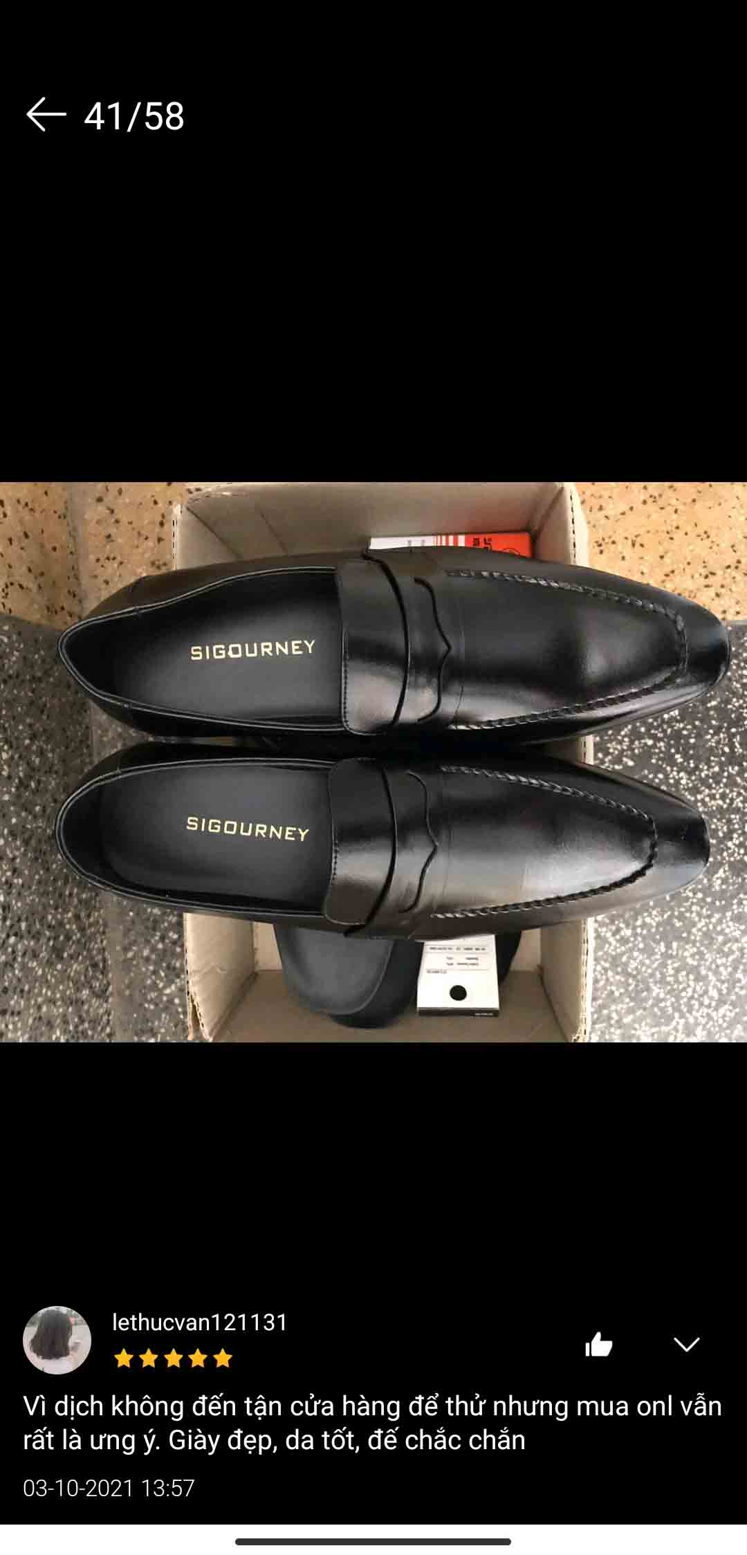 khách hàng đánh giá giày