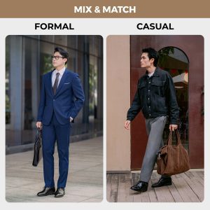 Giày Nam Tăng Chiều Cao 6cm SIGOURNEY SIG-33 Da Bò Nguyên Tấm 4 Hinh 6A Mix Match